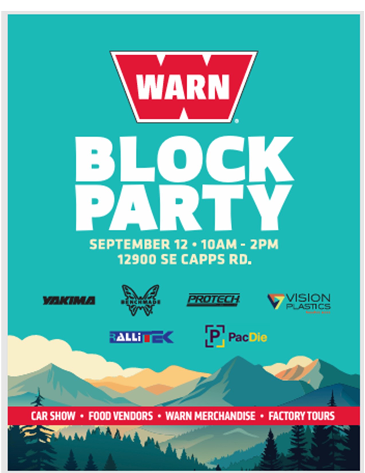 WARN block party Sept 12